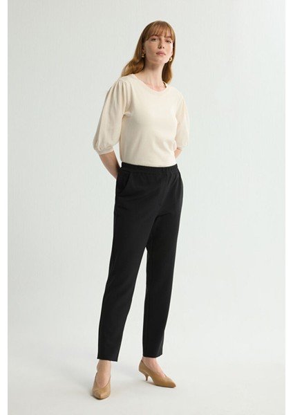 Beli Lastikli Pantolon Siyah 153L7999007 fırsatları