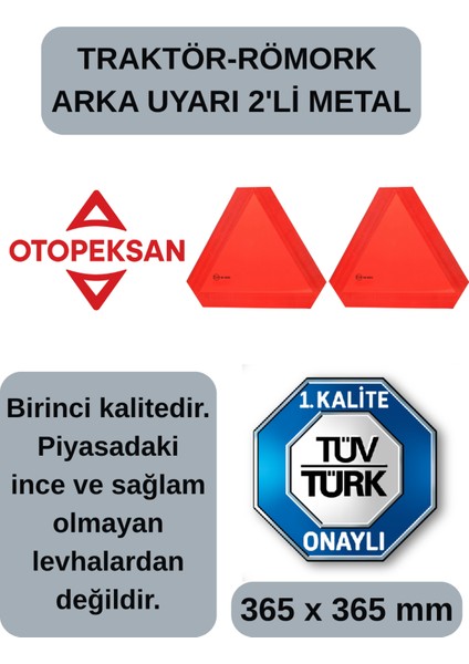 Römork Reflektör - Traktör Reflektör - Metal Saç Levha, Tüvtürk Onaylı Uyumlu