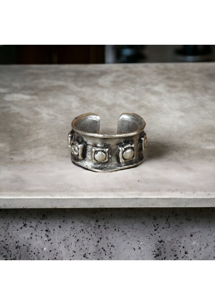 4 Adet 925 Ayar Gümüş Kaplama Ayarlanabilir El Yapımı Erkek Kadın Aslan Yüzük Seti modelleri