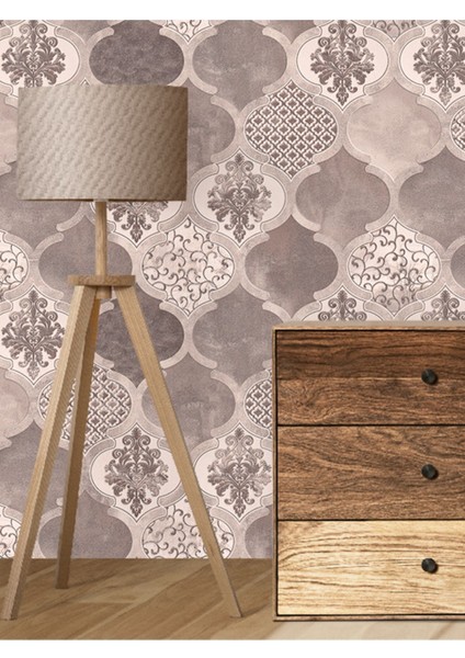 3 Boyutlu Seramik Desenli Silinebilir Sağlıklı Tekstil Duvar Kağıdı