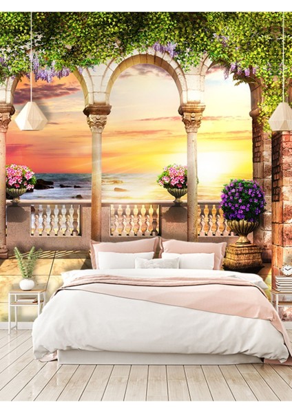 Kemer Manzaralı Isı ve Ses Yalıtımlı Sağlıklı Tekstil Duvar Kağıdı