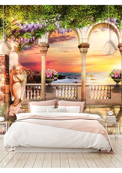 Kemer Manzaralı Isı ve Ses Yalıtımlı Sağlıklı Tekstil Duvar Kağıdı fiyatları