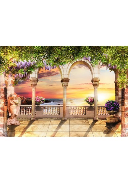 Kemer Manzaralı Isı ve Ses Yalıtımlı Sağlıklı Tekstil Duvar Kağıdı modelleri