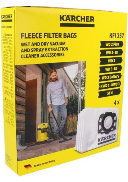 Filter Bag Fleece Wd 2/3 4pc
