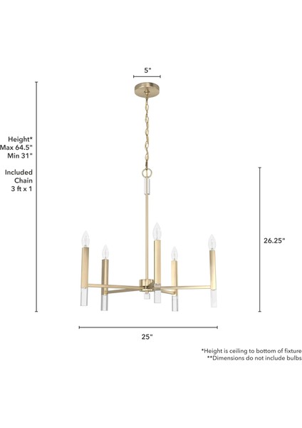 Sundo Altın 5'li Sarkıt Avize fırsatları