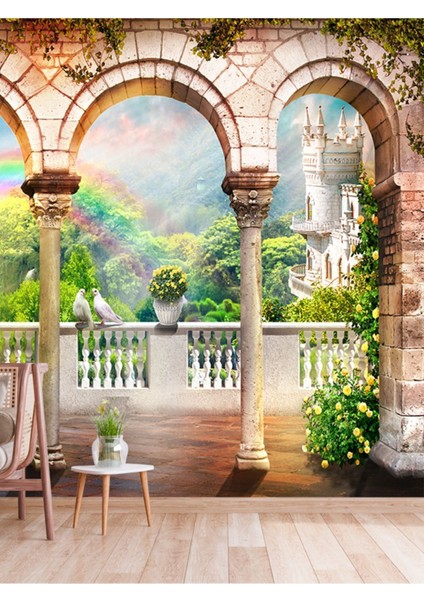 Kemer Manzaralı Isı ve Ses Yalıtımlı Sağlıklı Tekstil Duvar Kağıdı fiyatları