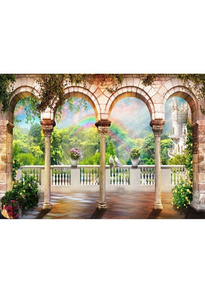 Kemer Manzaralı Isı ve Ses Yalıtımlı Sağlıklı Tekstil Duvar Kağıdı modelleri