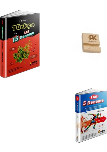 Aydın Lgs 8. Sınıf 15LI Türkçe Deneme ve 5li Tüm Dersler Deneme + Telefon Standı