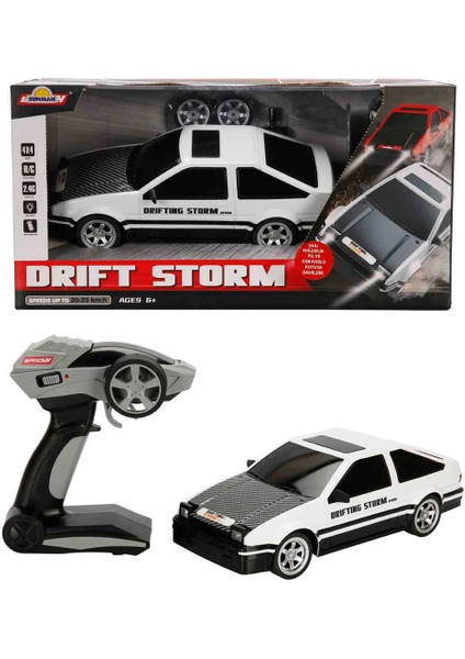 1:16 Drift Storm Işıklı USB Şarjlı Uzaktan Kumandalı 4x4 Araba - Beyaz