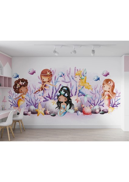 Deniz Kızı Çocuk Odası Duvar Kumaşı -Isı ve Ses Yalıtımlı fiyatları
