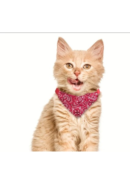 Üçgen Şeklinde, Ayarlanabilir Kedi ve Köpek Boyun Bandanası Kırmızı Renk modelleri