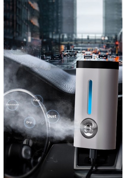 Araç ve Ev Ultrasonik Hava Nemlendirme Cihazı Nano Sprey Araç Içi Buharlı Koku Difüzörü