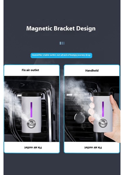 Araç ve Ev Ultrasonik Hava Nemlendirme Cihazı Nano Sprey Araç Içi Buharlı Koku Difüzörü