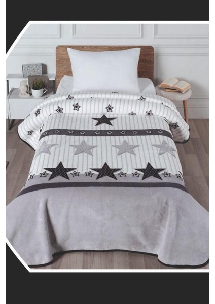 Taraftar Tek Kişilik Battaniye Bjk Siyah Beyaz 160X220CM