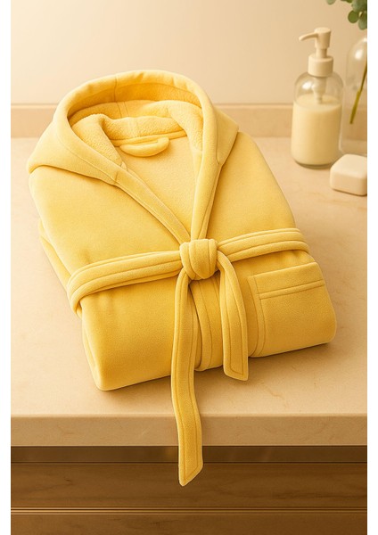 Genç Kız / Erkek Çocuk Kapşonlu Garson Boy Kadife Bornoz %100 Pamuklu indirimleri