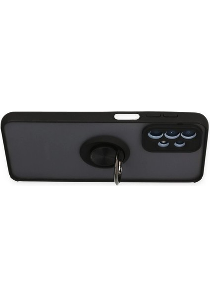 Samsung Galaxy A23 4g Kılıf Montreal Yüzüklü Silikon Kapak - Siyah - MRS5839-5897 modelleri