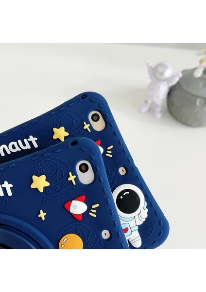 Apple iPad Air 11 M3 (2025) Standlı ve Boyun Askılı Astronot Astrobuddy Çocuk Tablet Kılıf modelleri