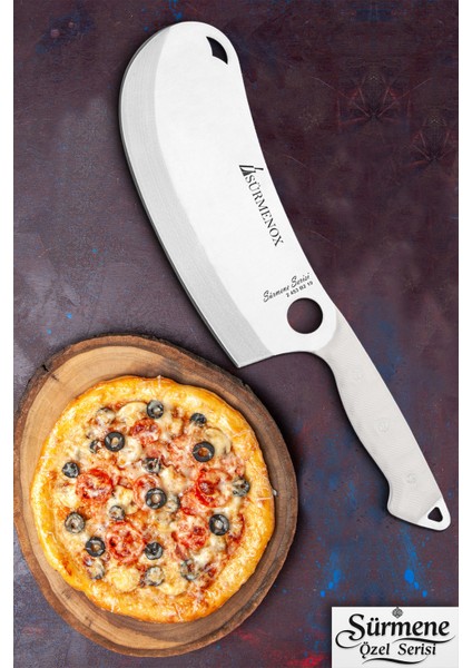 Sürmene Serisi Mutfak Bıçak Seti Pide Börek Pizza Salata Bıçağı Beyaz Verzalit Sap HDS-155