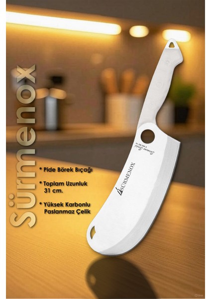 Sürmene Serisi Mutfak Bıçak Seti Pide Börek Pizza Salata Bıçağı Beyaz Verzalit Sap HDS-155 fiyatları