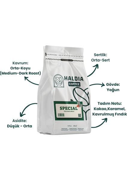 Special Filtre Kahve Blend 250GR. | Orta- Koyu Kavrum | Yoğun Gövde, Yoğun Tat