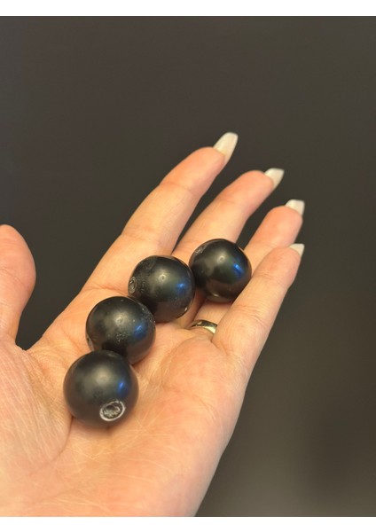 4 Adet 2 cm Plastik Siyah Takı Boncuğu modelleri