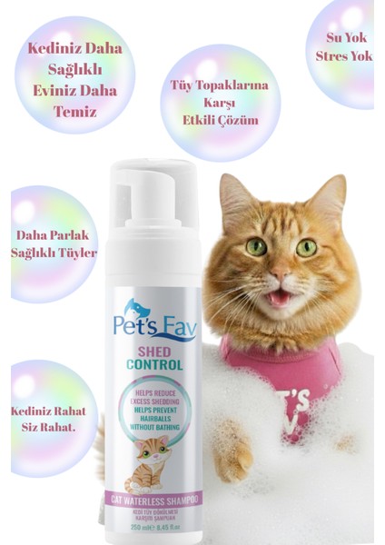 Kedi Tüy Dökülmesi Karşıtı Doğal ve Organik Kuru Köpük Şampuanı indirimleri