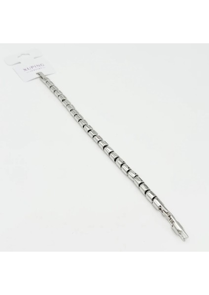 Xuping Gümüş Renk Zirkon Taşlı Şık Kadın Bileklik