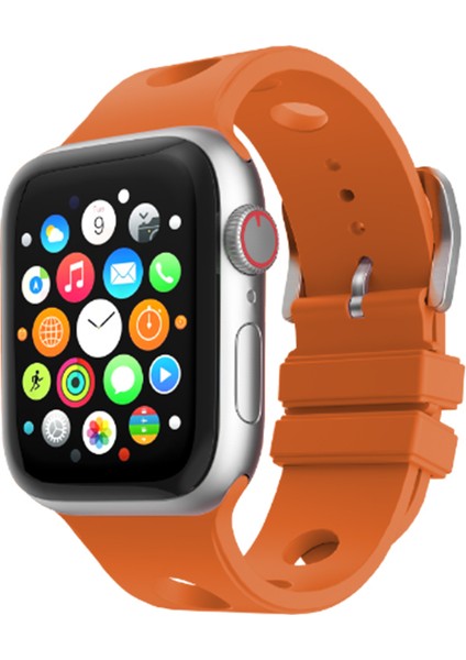 Apple Watch 7 41MM Pore-Fit Hava Akışı Silikon Kordon Kayış
