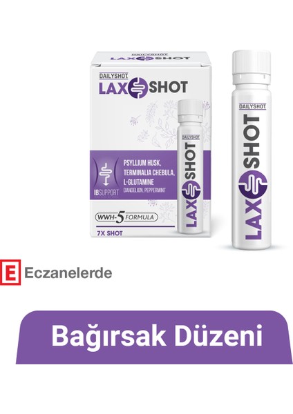 Hangover Shot Laxshot, Bağırsak ve Sindirim Sistemi Düzenleyici, , Gaz, Şişkinlik Için Lax Shot
