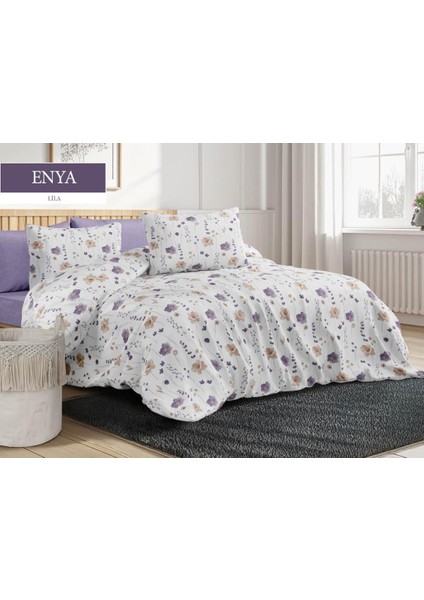 Enya Lila Tek Kişilik Nevresim Takımı