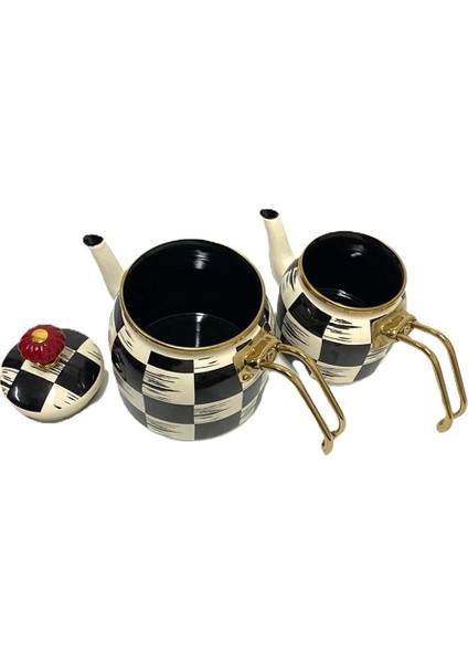 Qualita King XAP-5758 Mini Emaye Dama Çaydanlık Takımı fiyatları