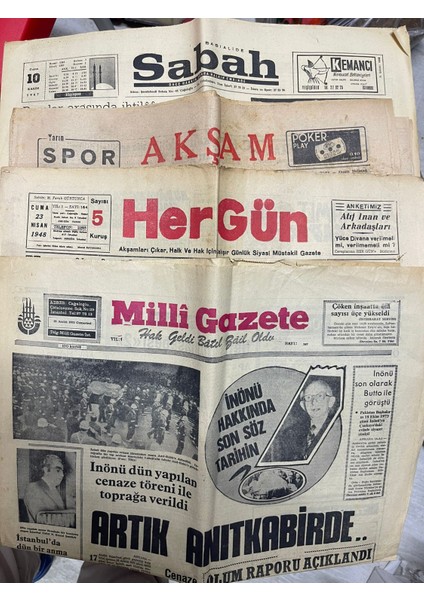 1948-1973 Arası Gazete fiyatları