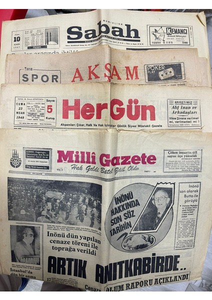 1948-1973 Arası Gazete modelleri