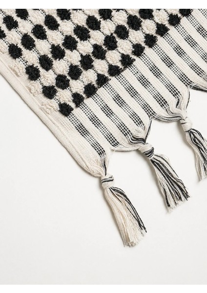 Polka Dot 2'li Siyah Havlu Seti fırsatları