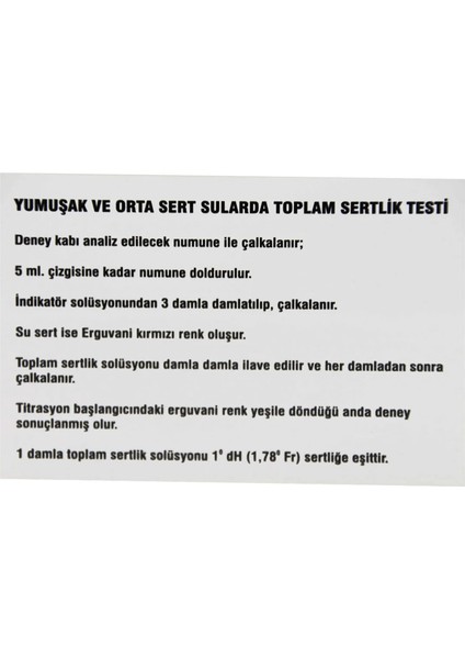 Sertlik Analiz Test Cihazı – Su Test Sıvısı fiyatları