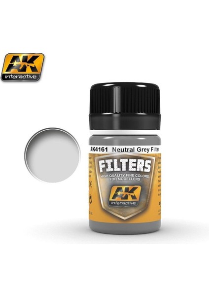 Ak 4161 35 Ml. Neutral Grey, Filters Serisi Enamel Model Boyası