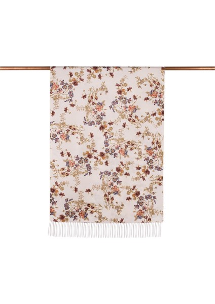 Ipekevi Desenli Ipek Şal - Çiçek Tacı Desenli - Krem Kahve modelleri