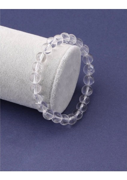 Kristal Kuvars Doğal Taş Bileklik 8 mm Yuvarlak Kesim fiyatları