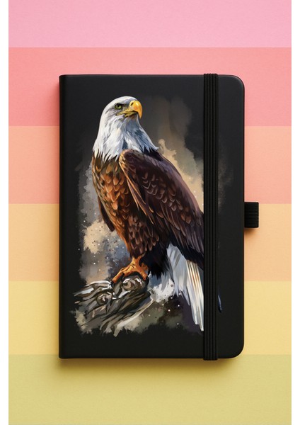 Kartal Baskılı Tarihsiz Yuvarlak Köşeli Desenli Uv Termo Defter