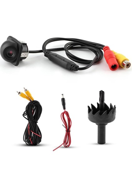 Universal Geri Görüş Kamerası 200° Geniş Açı IP68 Su Geçirmez | 12V Renkli Araç Park Destek Kamerası