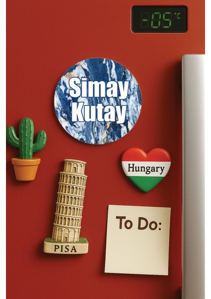 Kişiye Özel Isim Yazılı Dekoratif Buzdolabı Ofis Ev Magneti Magnet Büyük Jumbo Boy DIZAYN18