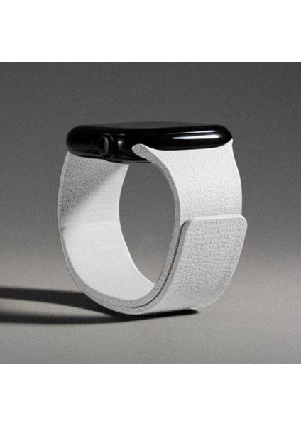 Apple Watch Series 11/10/9/8/7/se/se2/se3/ultra/ultra2/ultra3 Uyumlu 42/44/45/46/49MM Deri Görünümlü Yumuşak Dokulu Manyetik Mıknatıslı Kordon