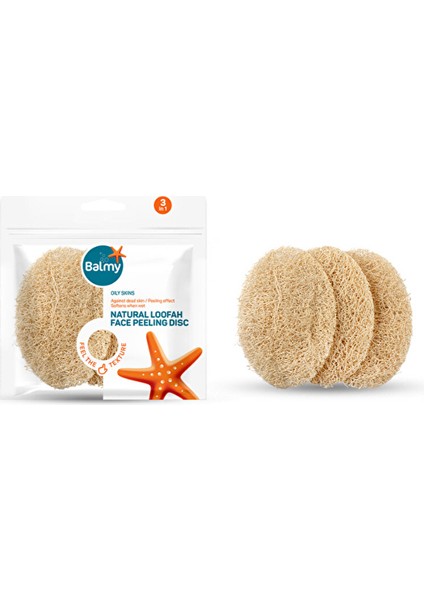 4 Adet Balmy 3'lü Doğal Kabak Peeling Diski