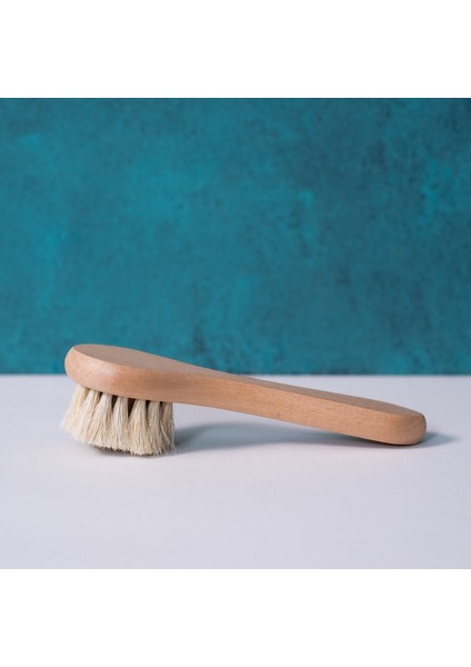 Tabii'm At Kılı Yüz Fırçası %100 Doğal - Pamuklu Özel Ham Bez Kese Hediyeli