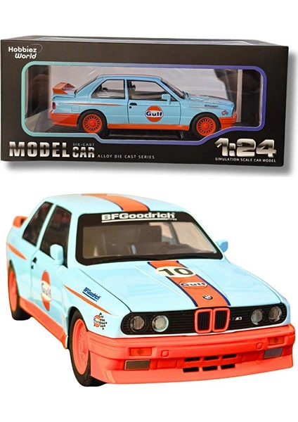 Bmw M3 E30 1:24 Ölçek Premium Die-Cast Model Araba – Açılır Kapı, Kaput ve Bagaj – Koleksiyonluk