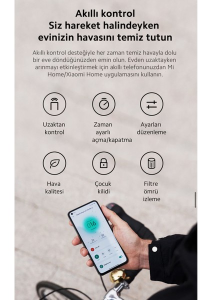 Hepa Filtreli Hava Temizleyici Polen ve Hayvan Tüyü Filtreleme - Akıllı Tasarım