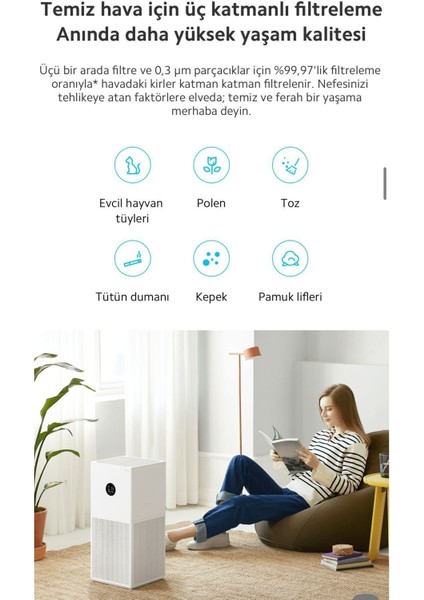 Hepa Filtreli, OLED Ekranlı 3 Ü 1 Arada Yüksek Kaliteli Akıllı Hava Temizleyici fiyatları