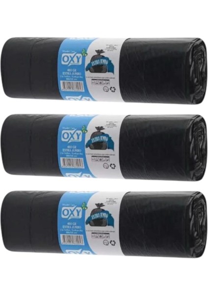 Çöp Torbası Jumbo Boy 10’lu Kalın 80 x 110 Çöp Poşeti 3 Adet