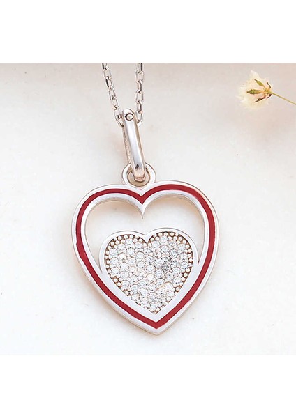 Gümüş Kalp Kadın Kolye
