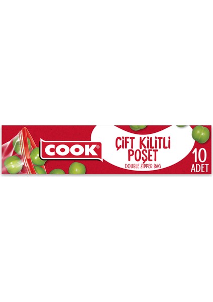 4 Adet Cook Kilitli Buzdolabı Poşeti 19X25 cm 10 Adet fiyatları